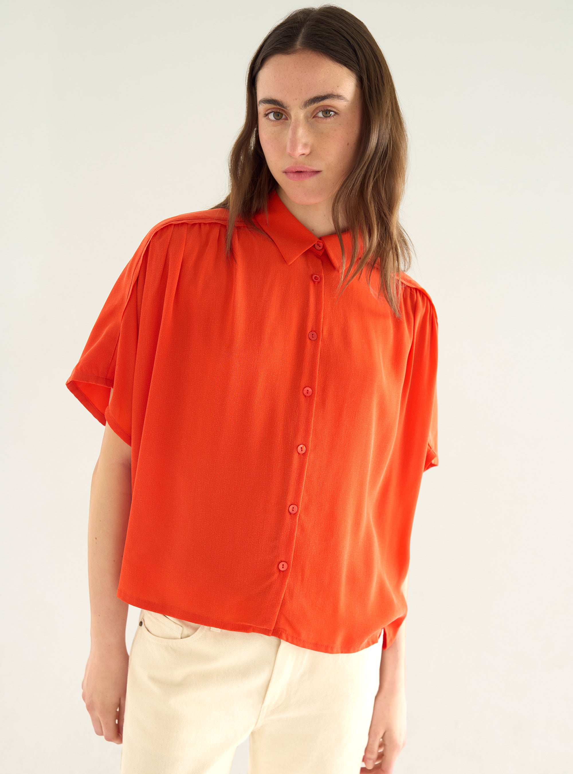 Loose cupro shirt