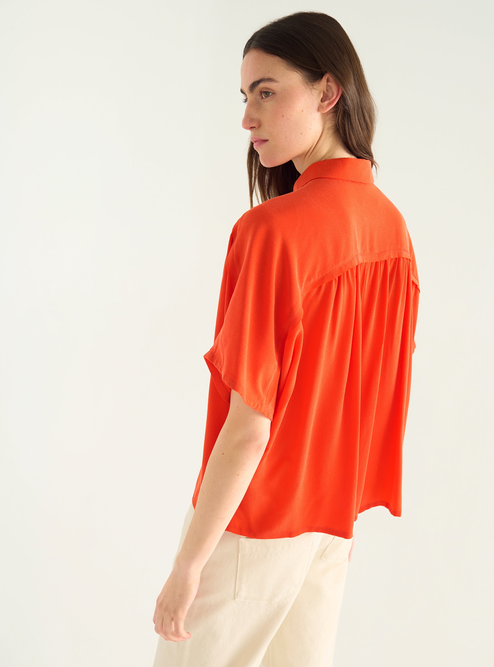 Loose cupro shirt