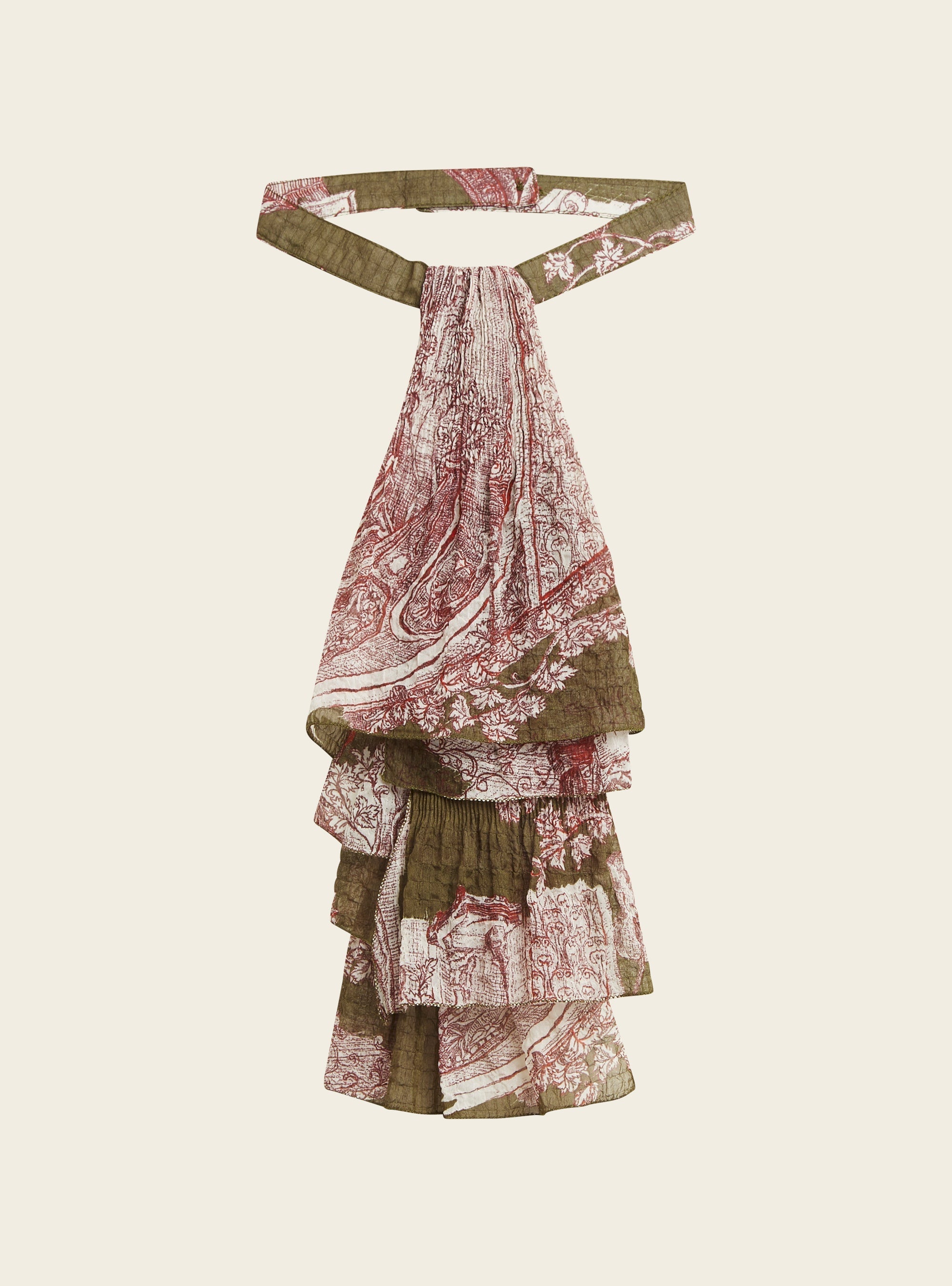 Cravate esprit jabot imprimée "Heart Strings" Cotélac