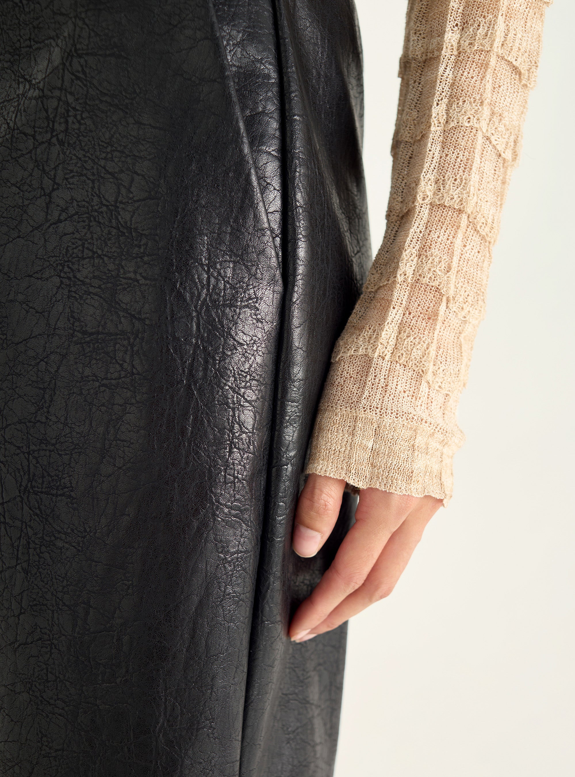 Culotte aus gealtertem Kunstleder