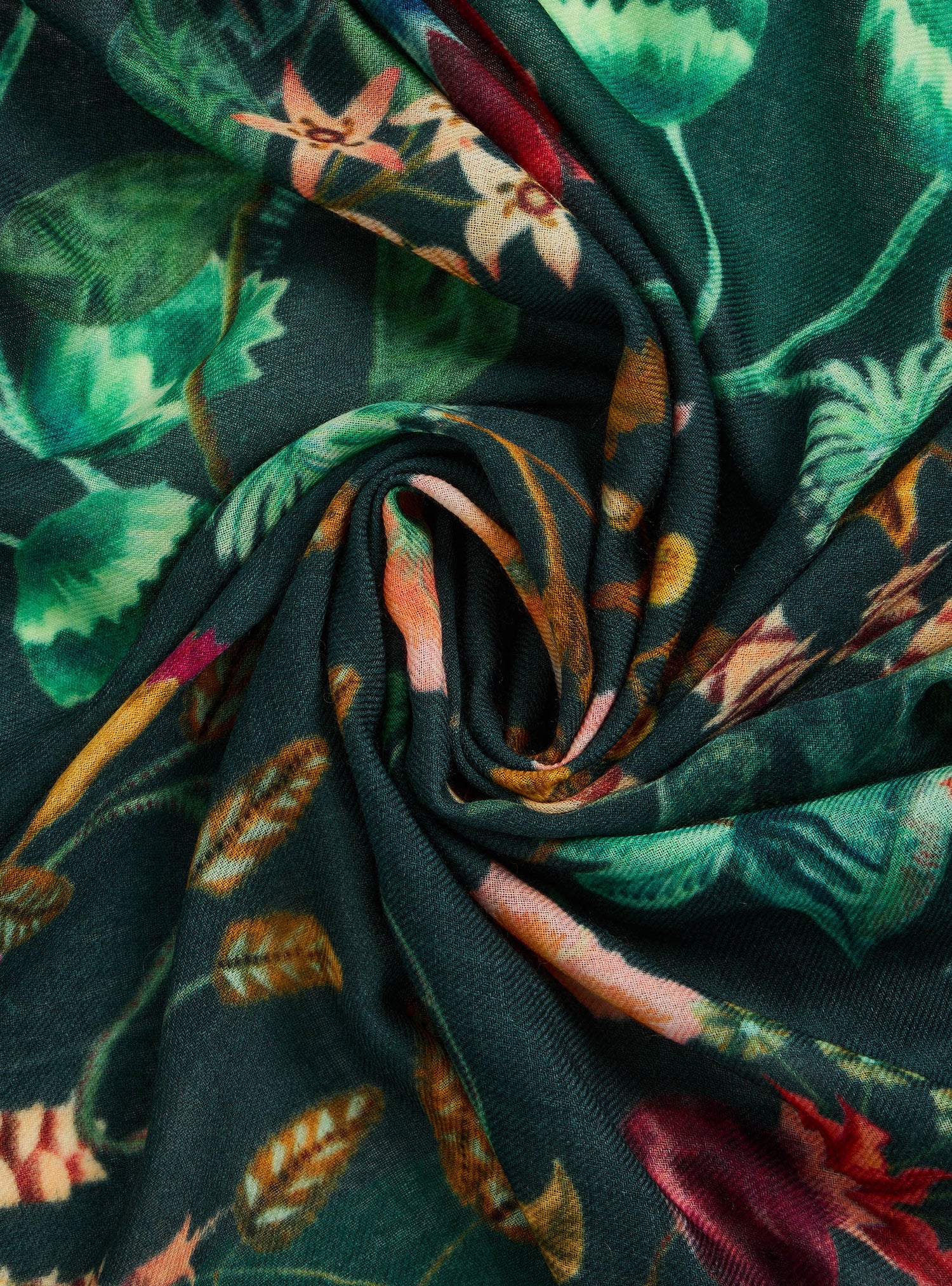 Exclusive “Bar Rock” printed wool scarf