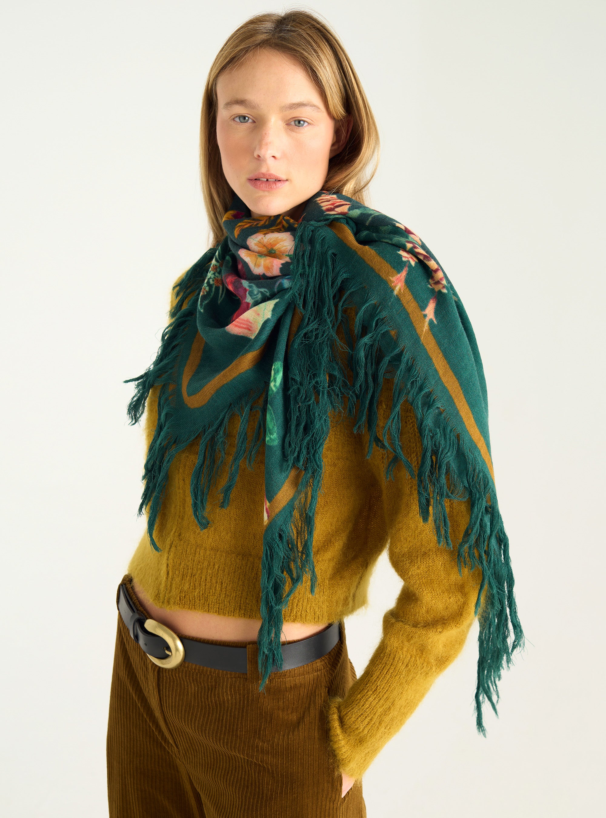 Foulard en laine imprimé exclusif “Bar Rock”