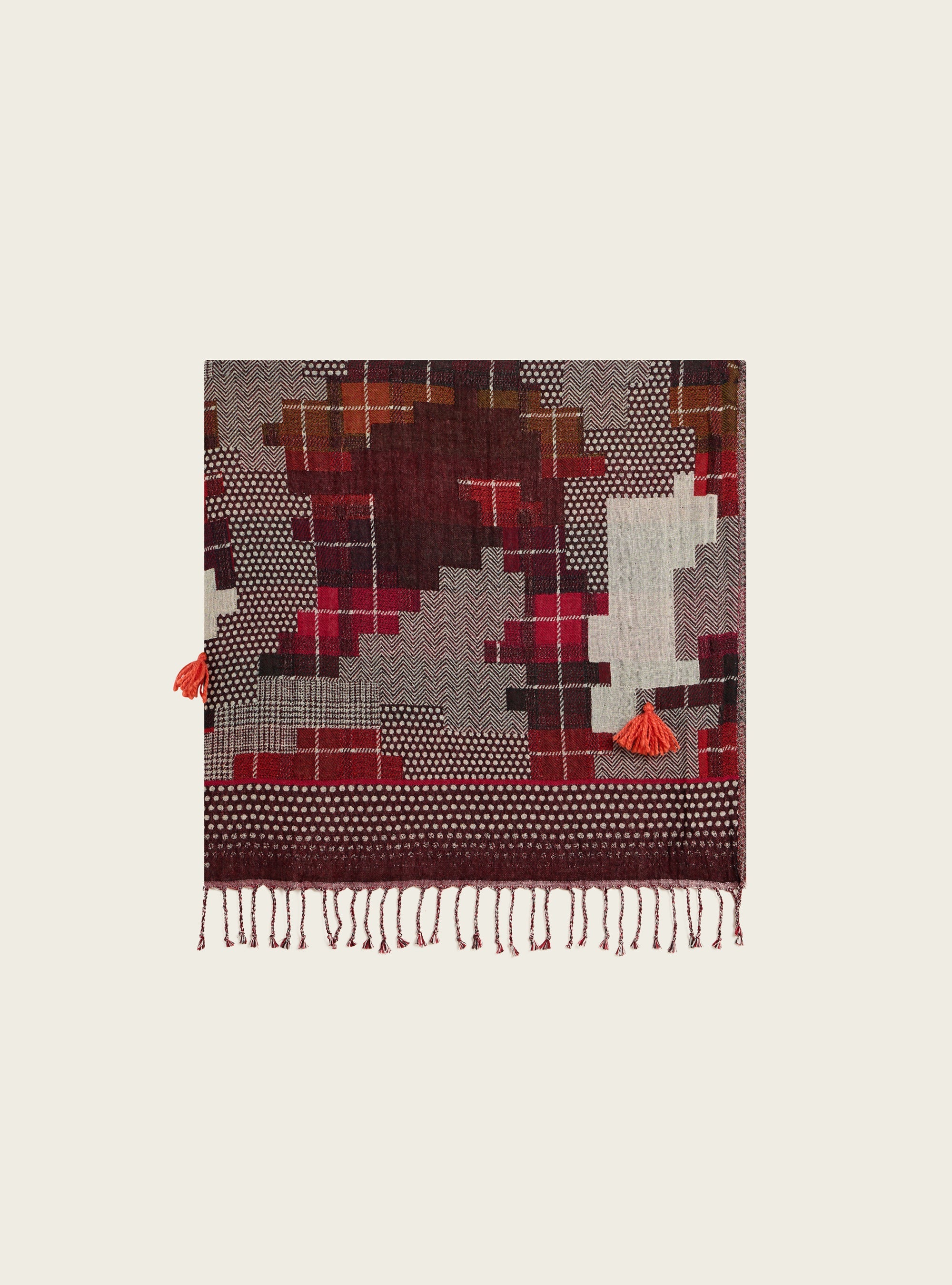 Écharpe jacquard colorée Cotélac