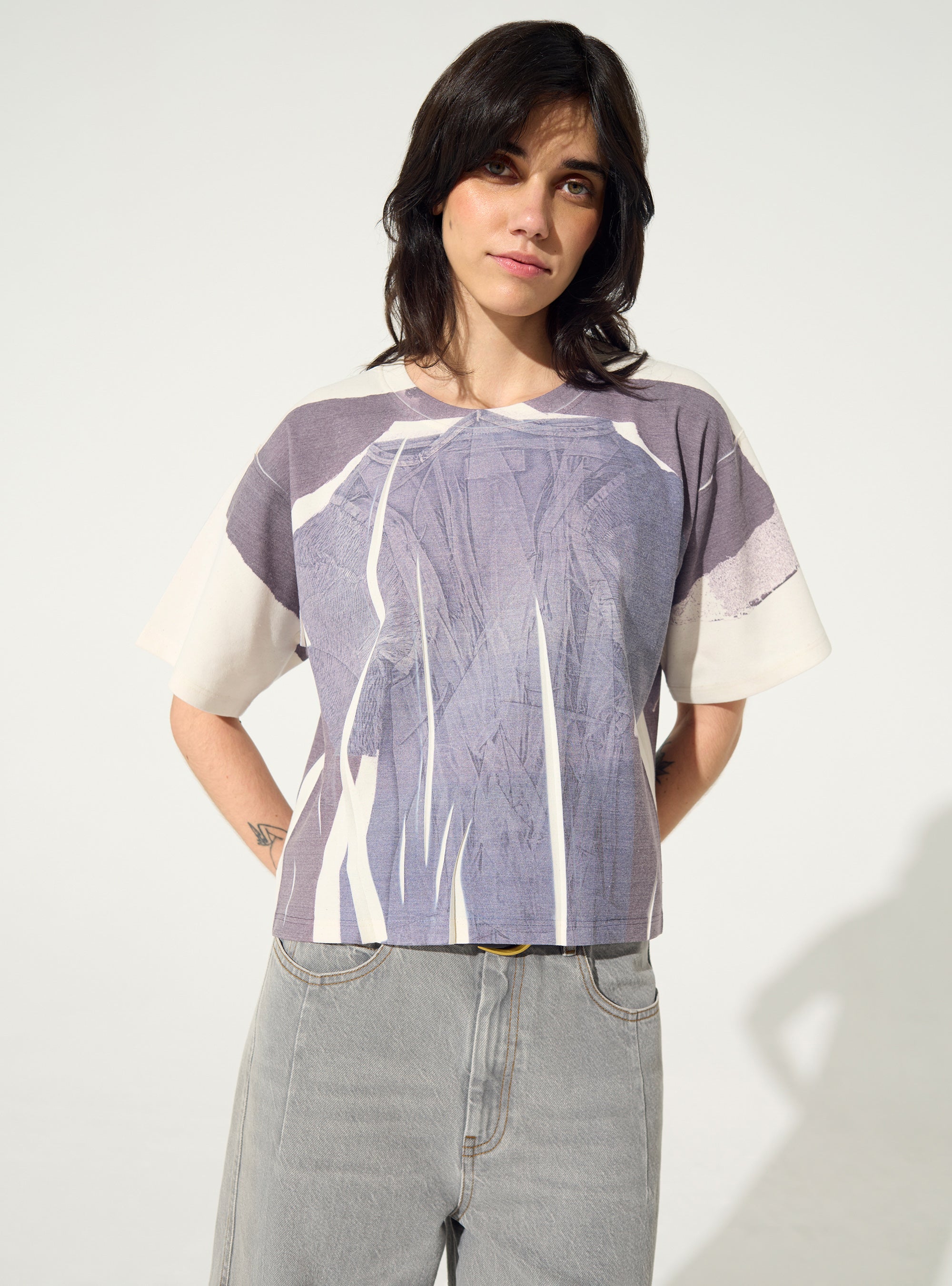 T-shirt ajusté sublimé bleu