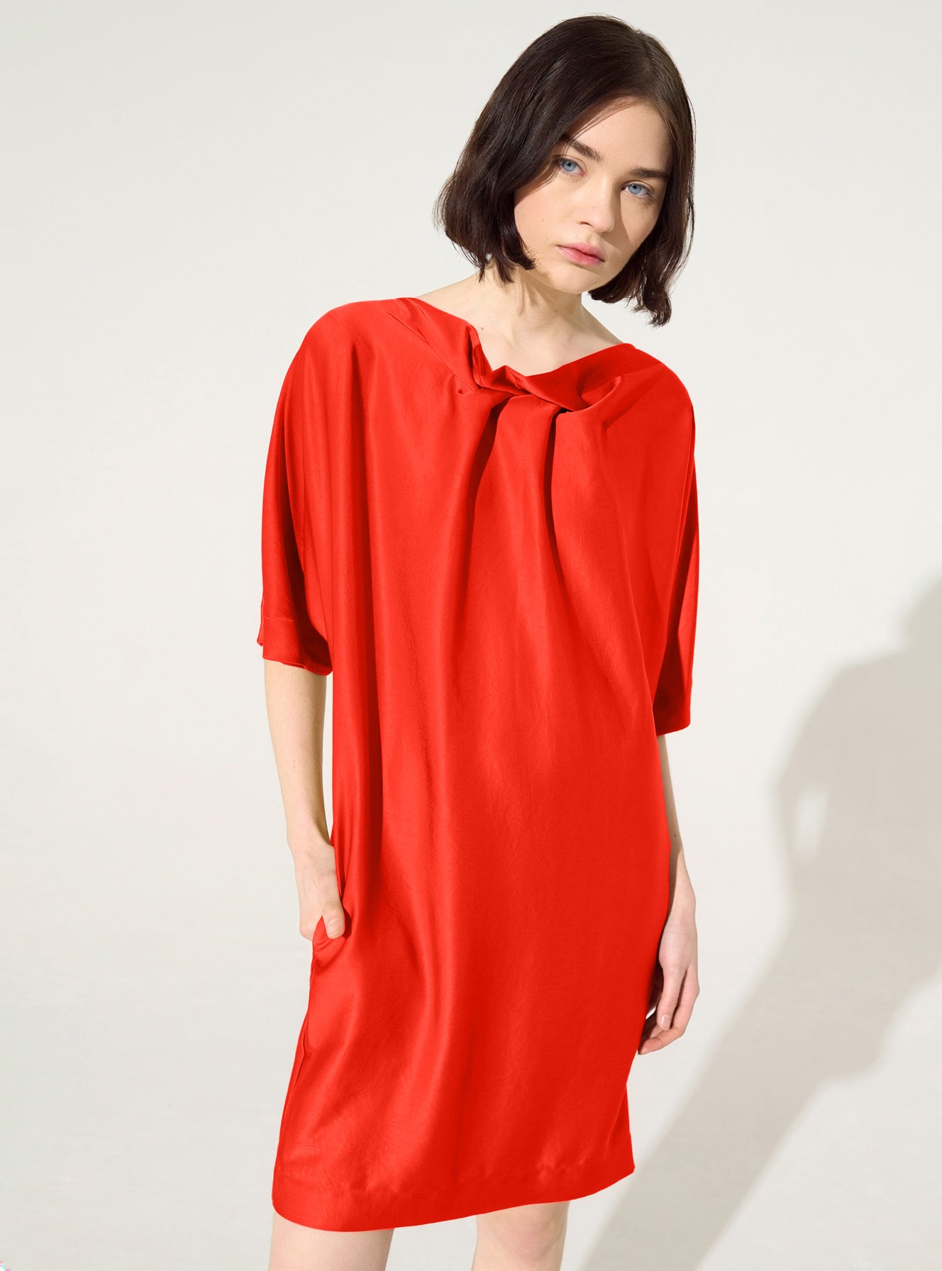 Robe ample rouge Cotélac