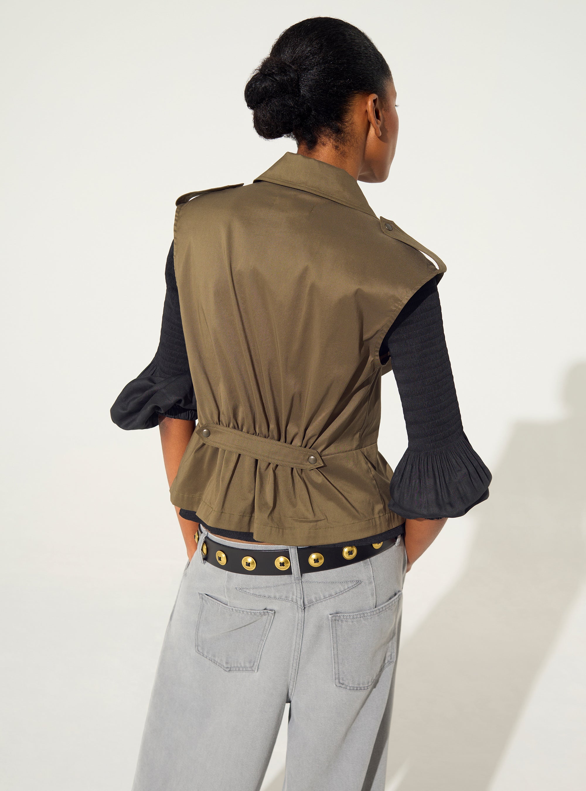 Chemise en coton marron