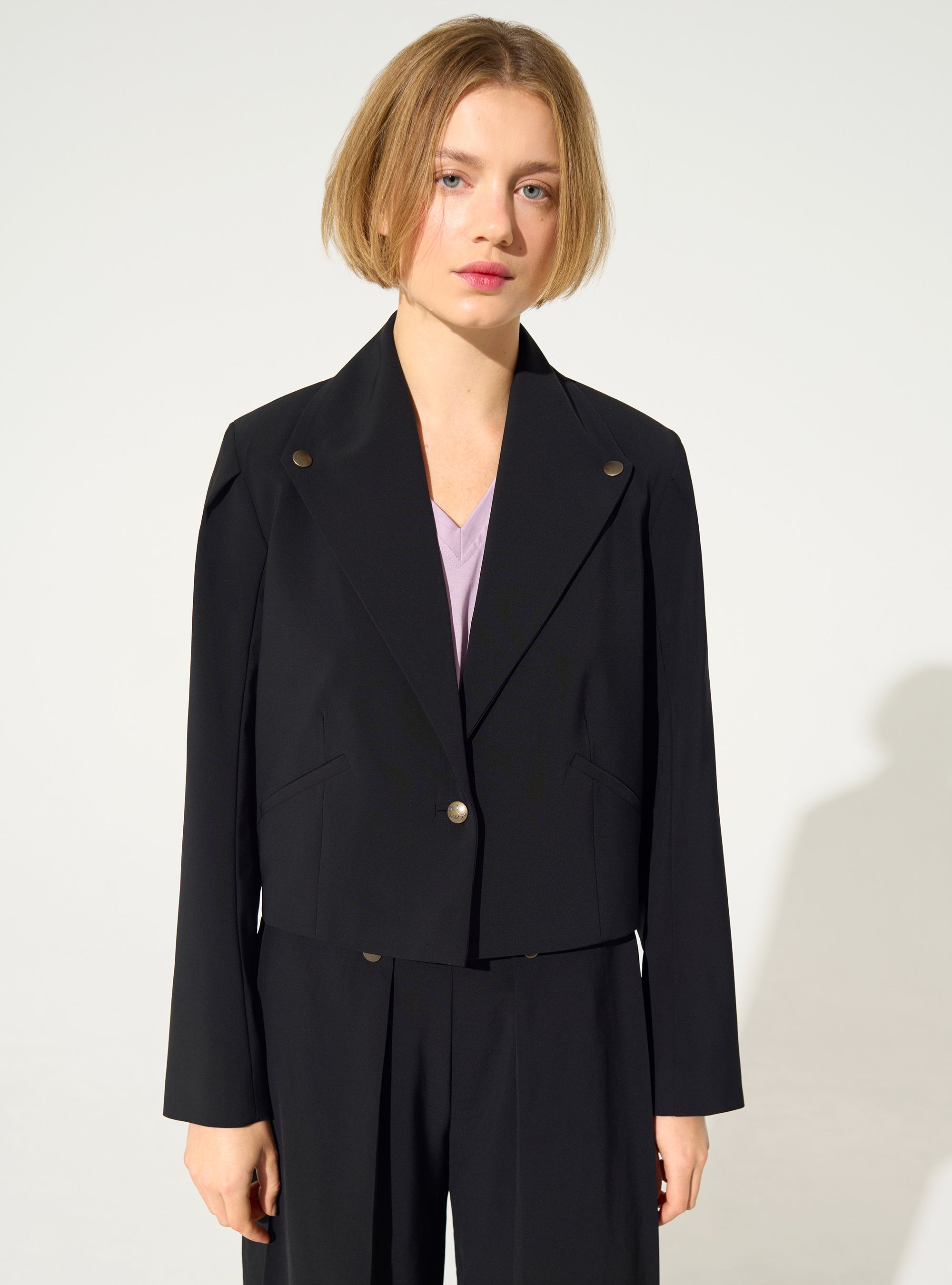 Straight black jacket