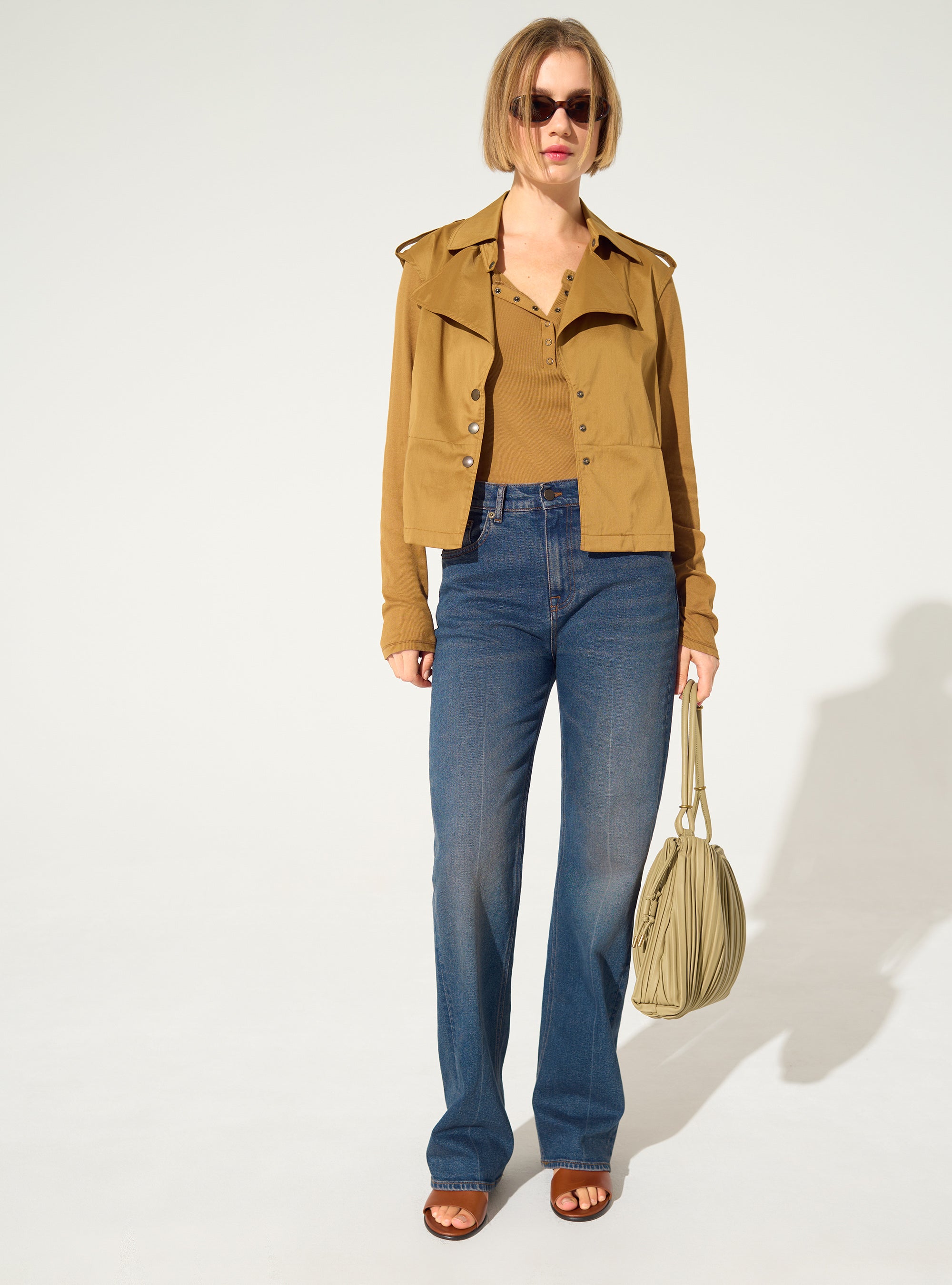 blaue Baumwoll-Schlagjeans