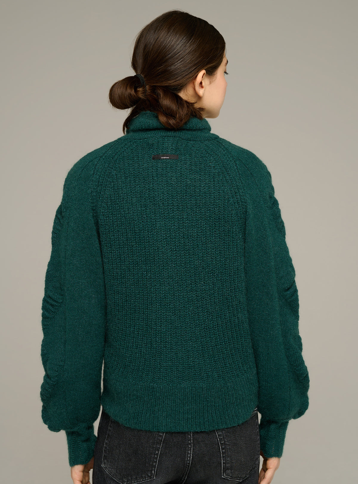 Cardigan mit Stehkragen und Reißverschluss, Langarm