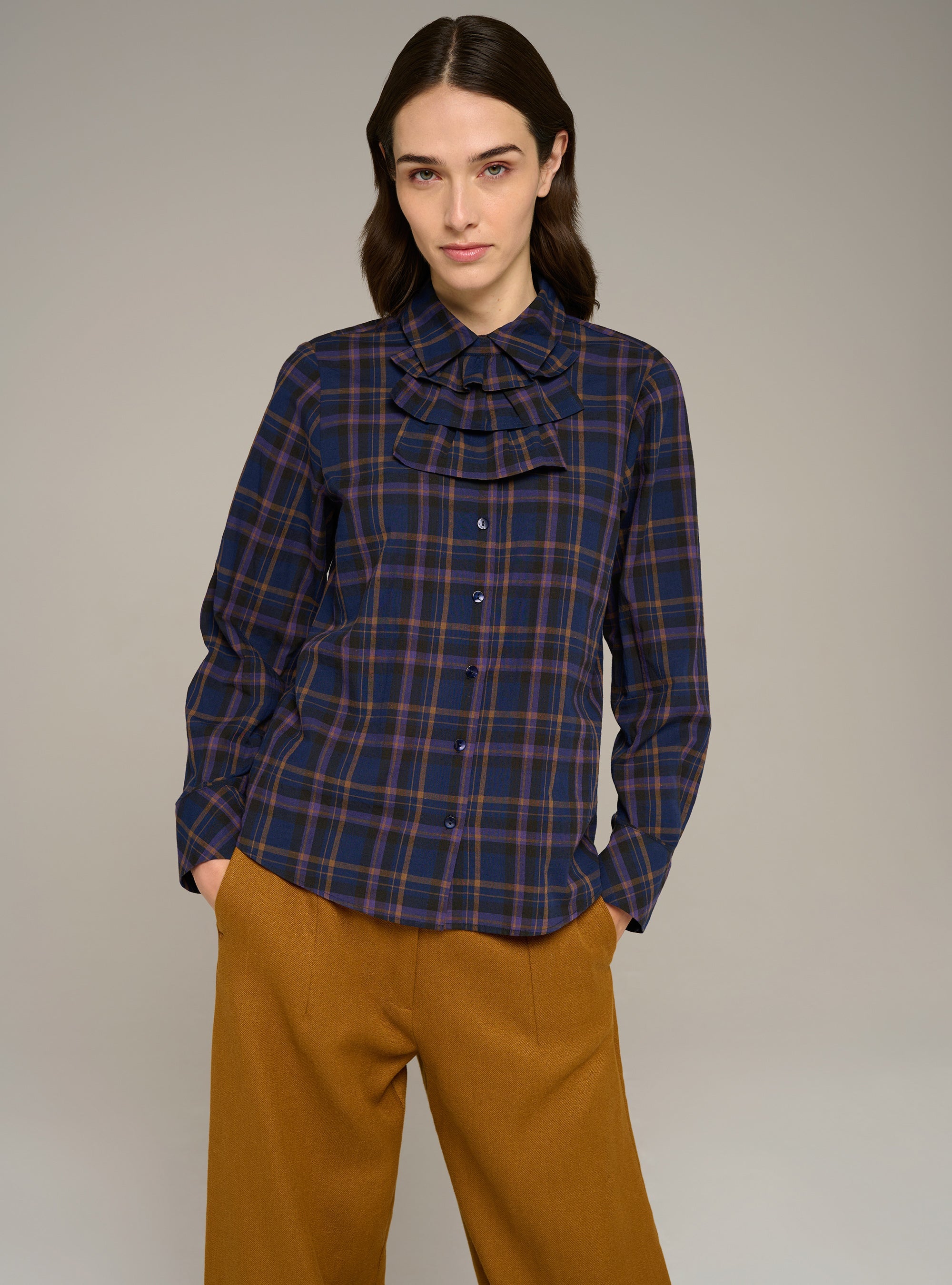 Cotélac chemise jabot manches longues