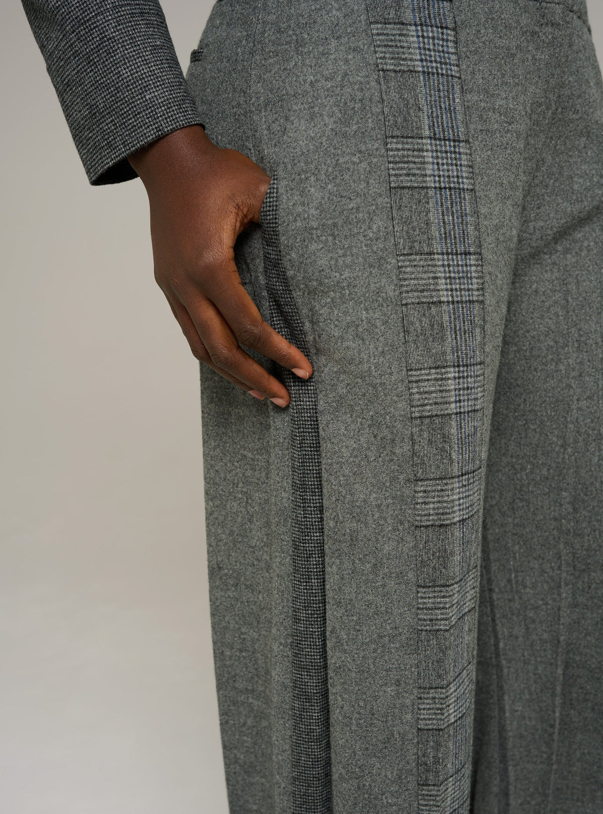 Cotélac pantalon large en mix matières