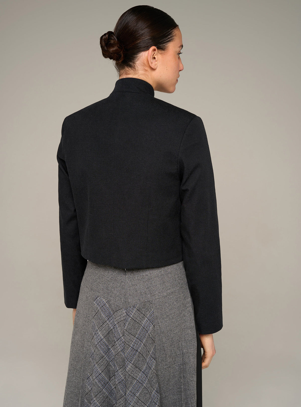 Veste courte col officier manches longues Cotélac
