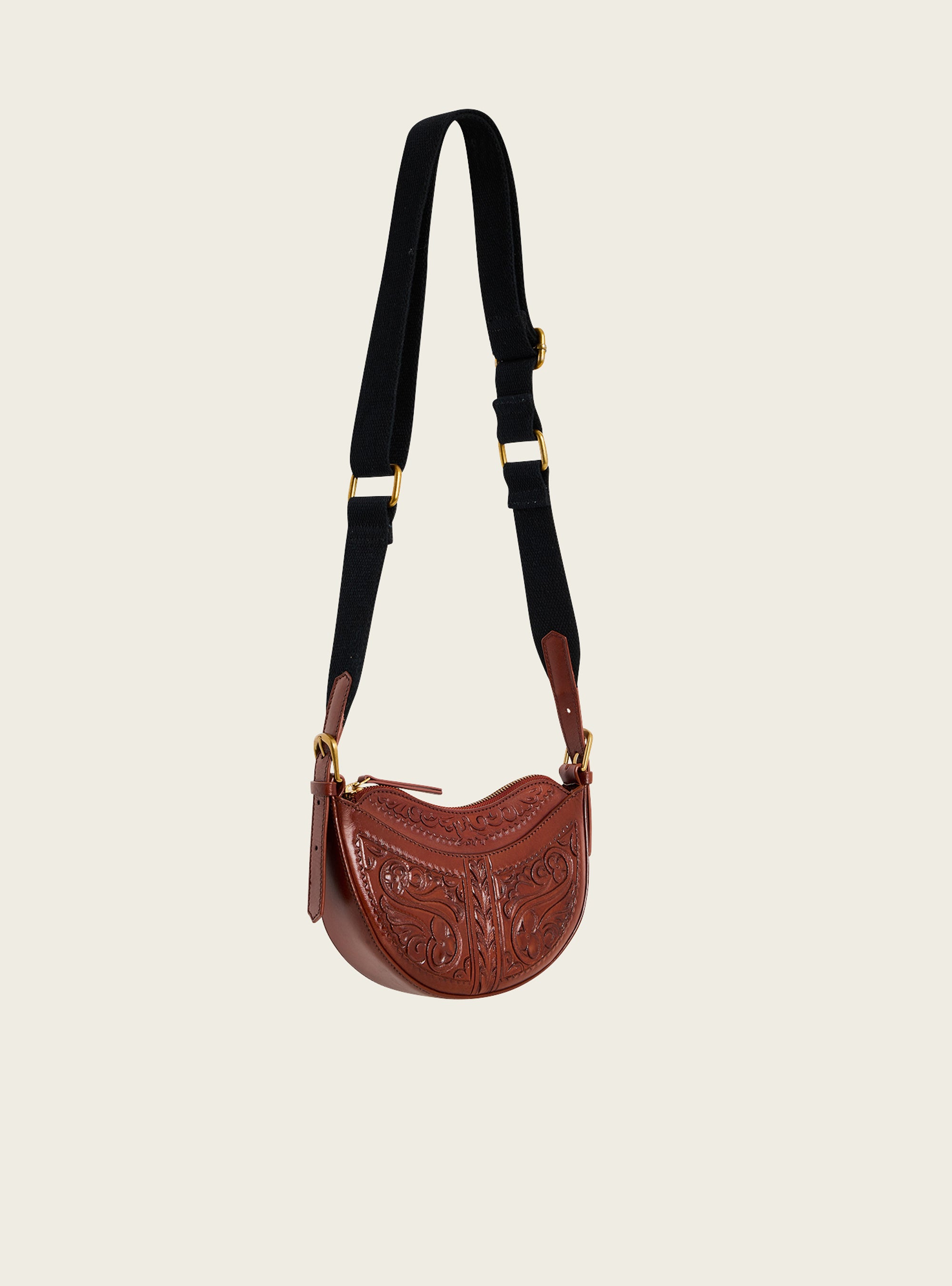 Mini-Tasche aus graviertem Leder