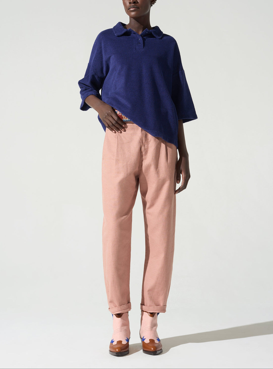 Frottee-Polo-T-Shirt