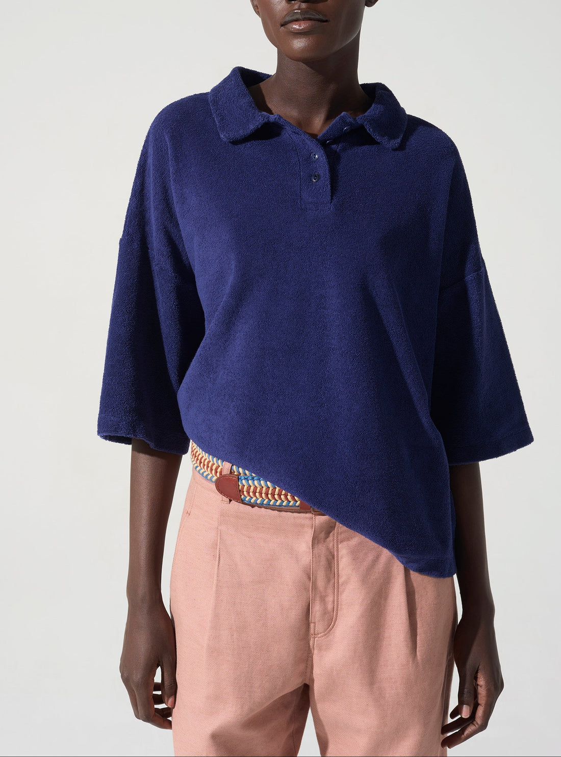 Frottee-Polo-T-Shirt