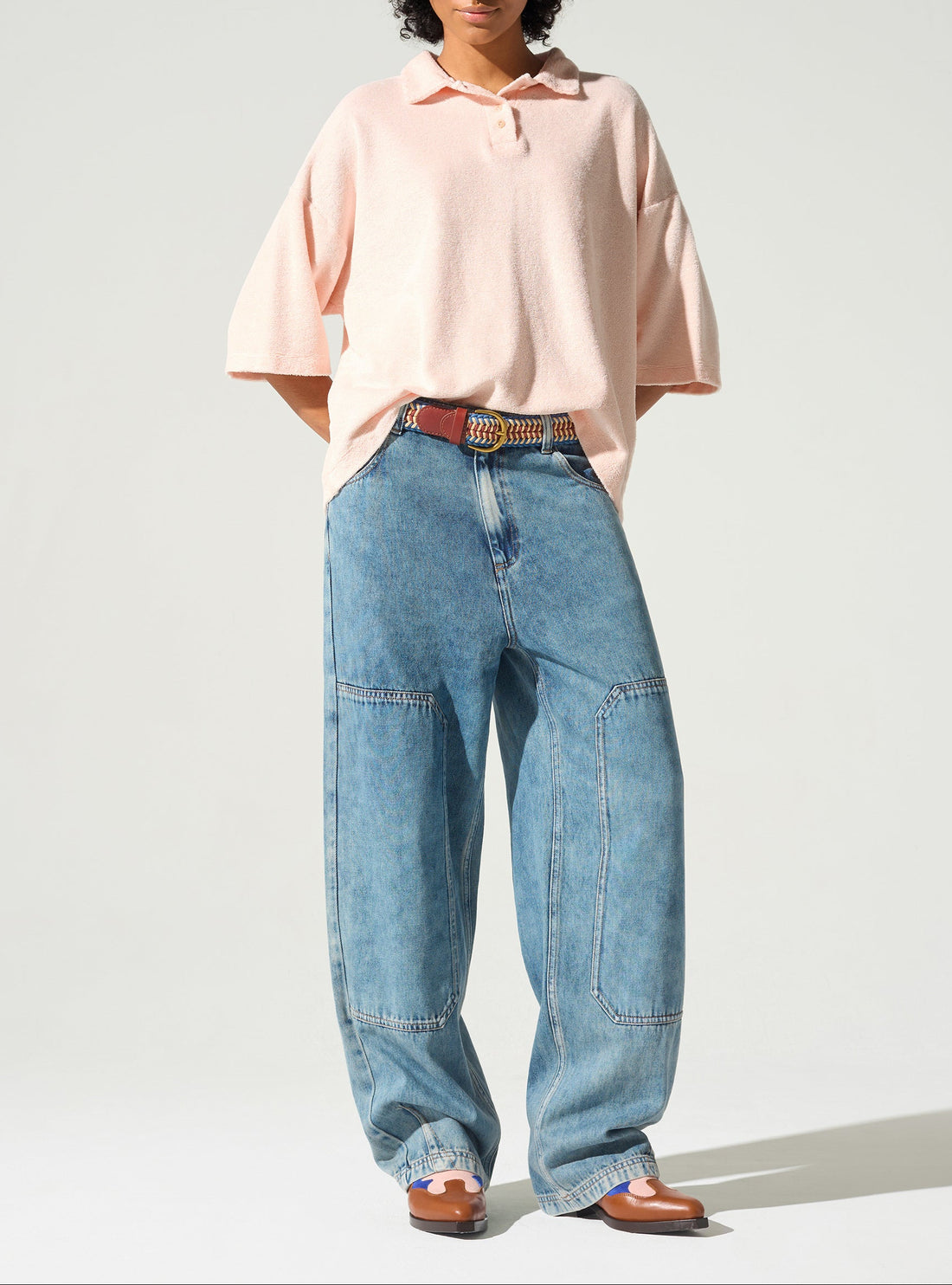 Frottee-Polo-T-Shirt