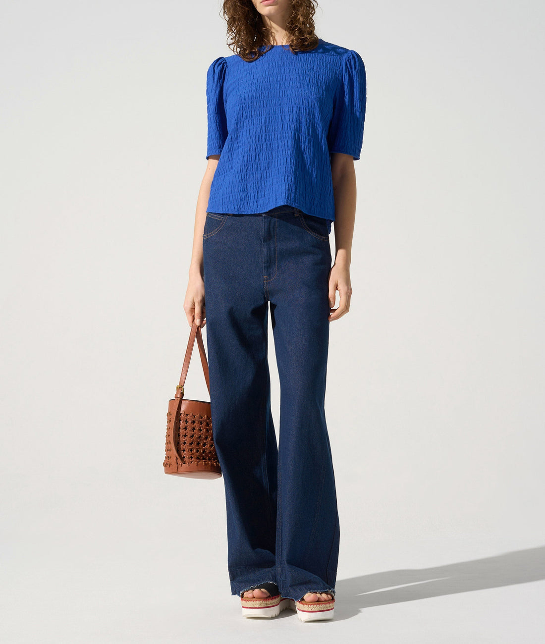 Blouse manches 3/4 acoté 