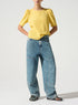 Blouse manches 3/4 acoté 