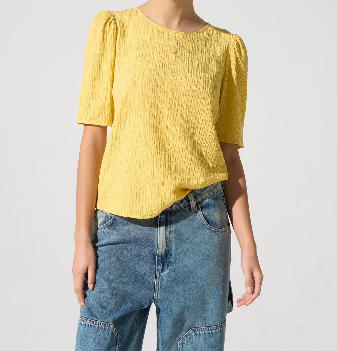 Blouse manches 3/4 acoté 