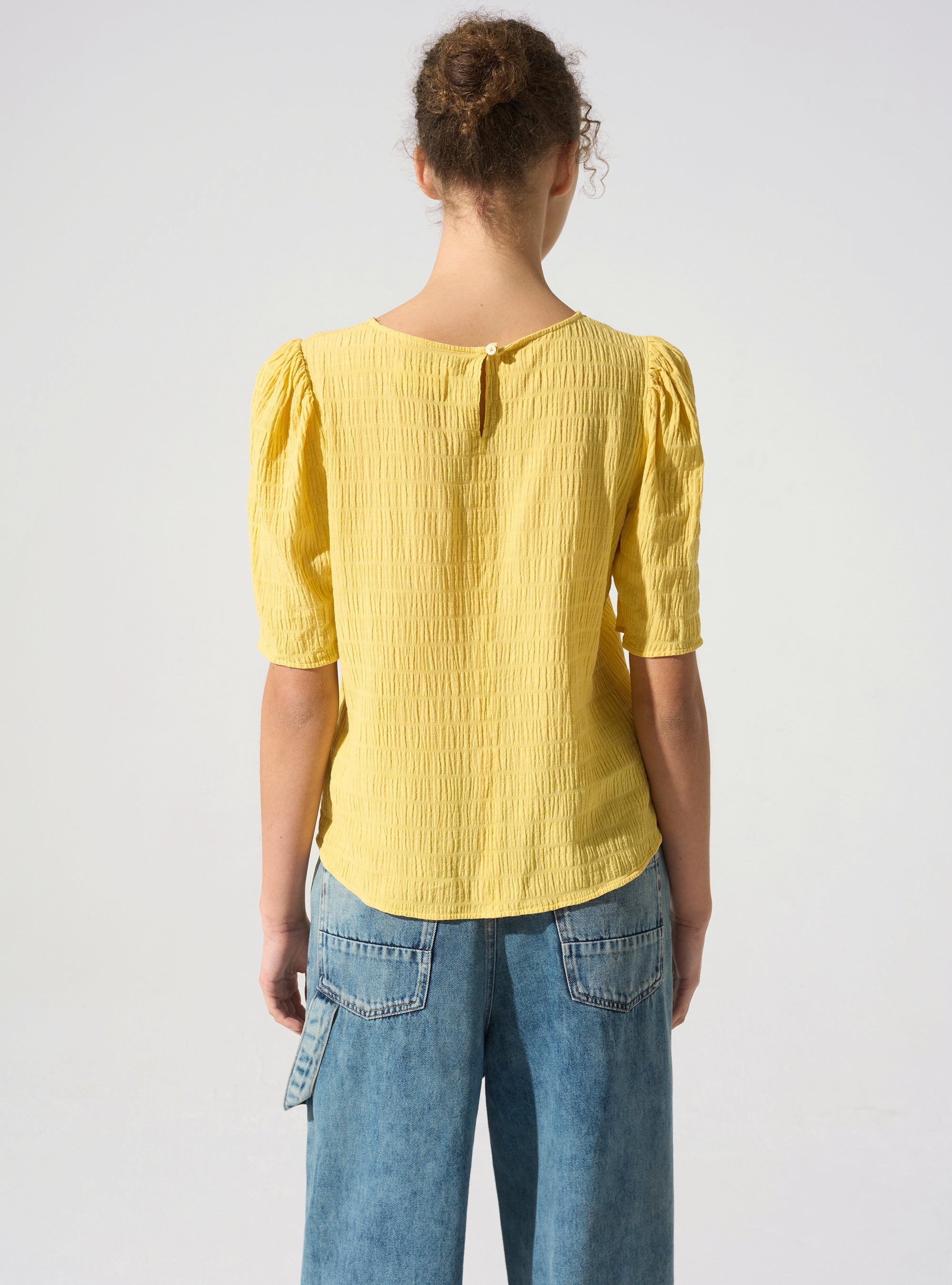 Blouse manches 3/4 acoté 