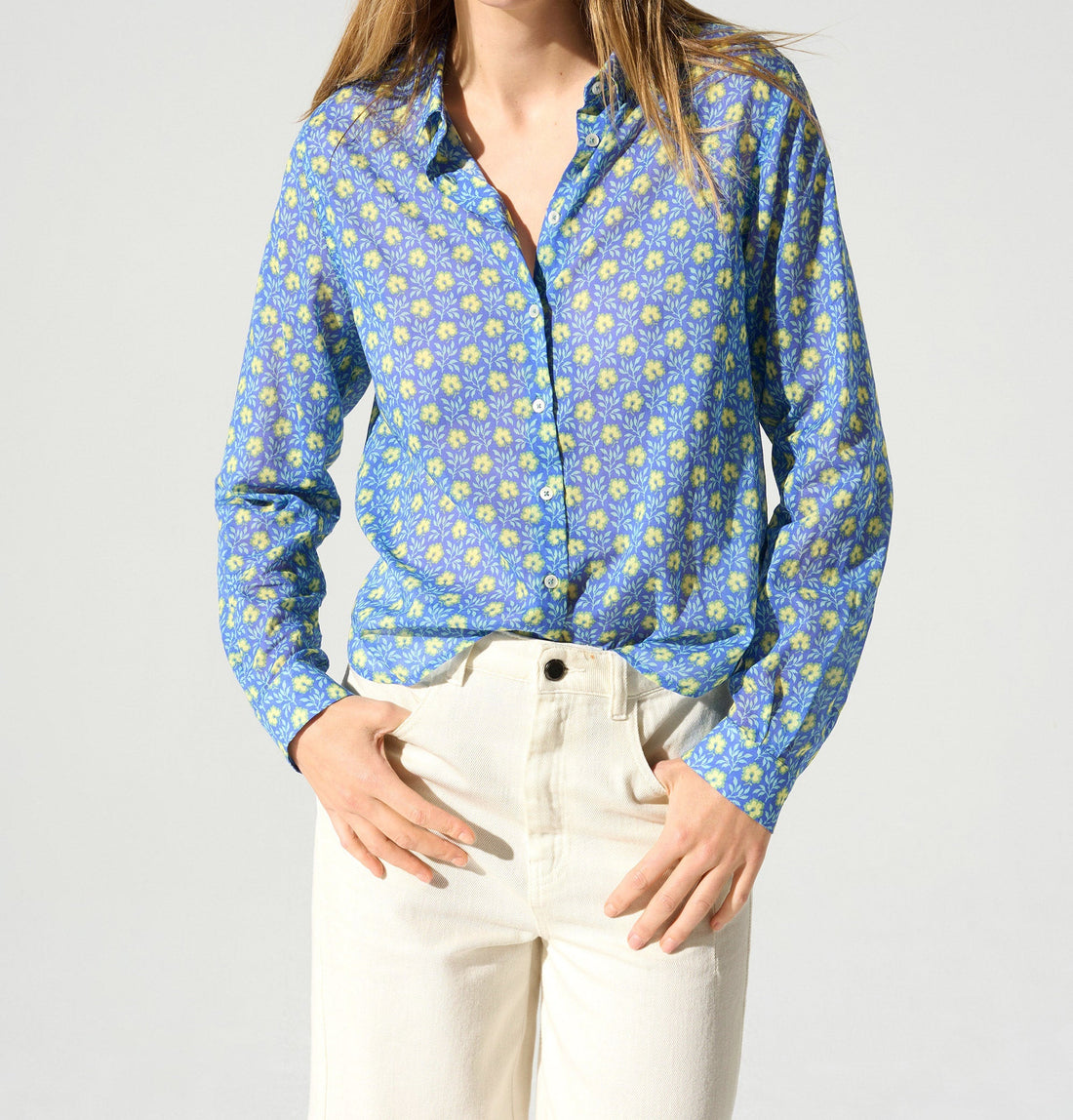 Chemise droite imprimée acoté 