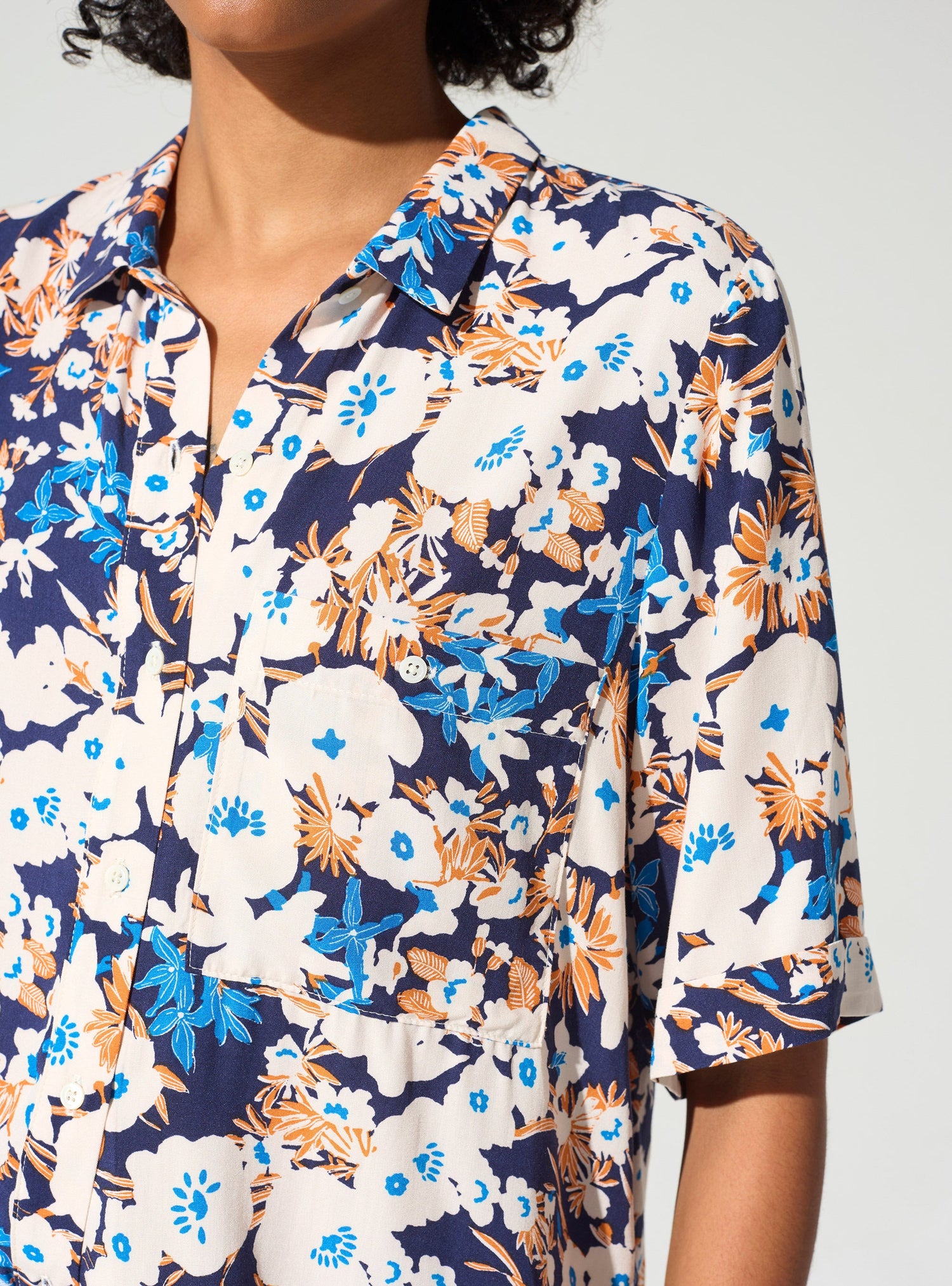 Chemise droite imprimée