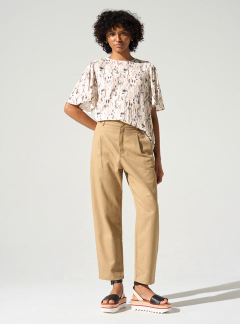 Gerade geschnittene Bluse mit „Relief“-Print