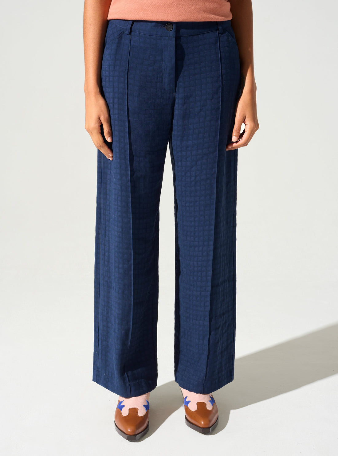 Pantalon droit et souple acoté 