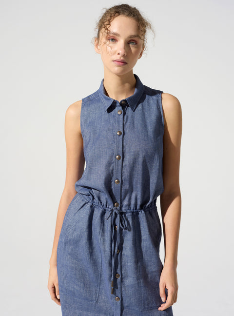 Kurzes ärmelloses Kleid
