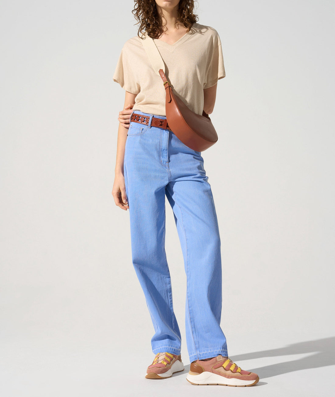 Jean basique Mum acoté 