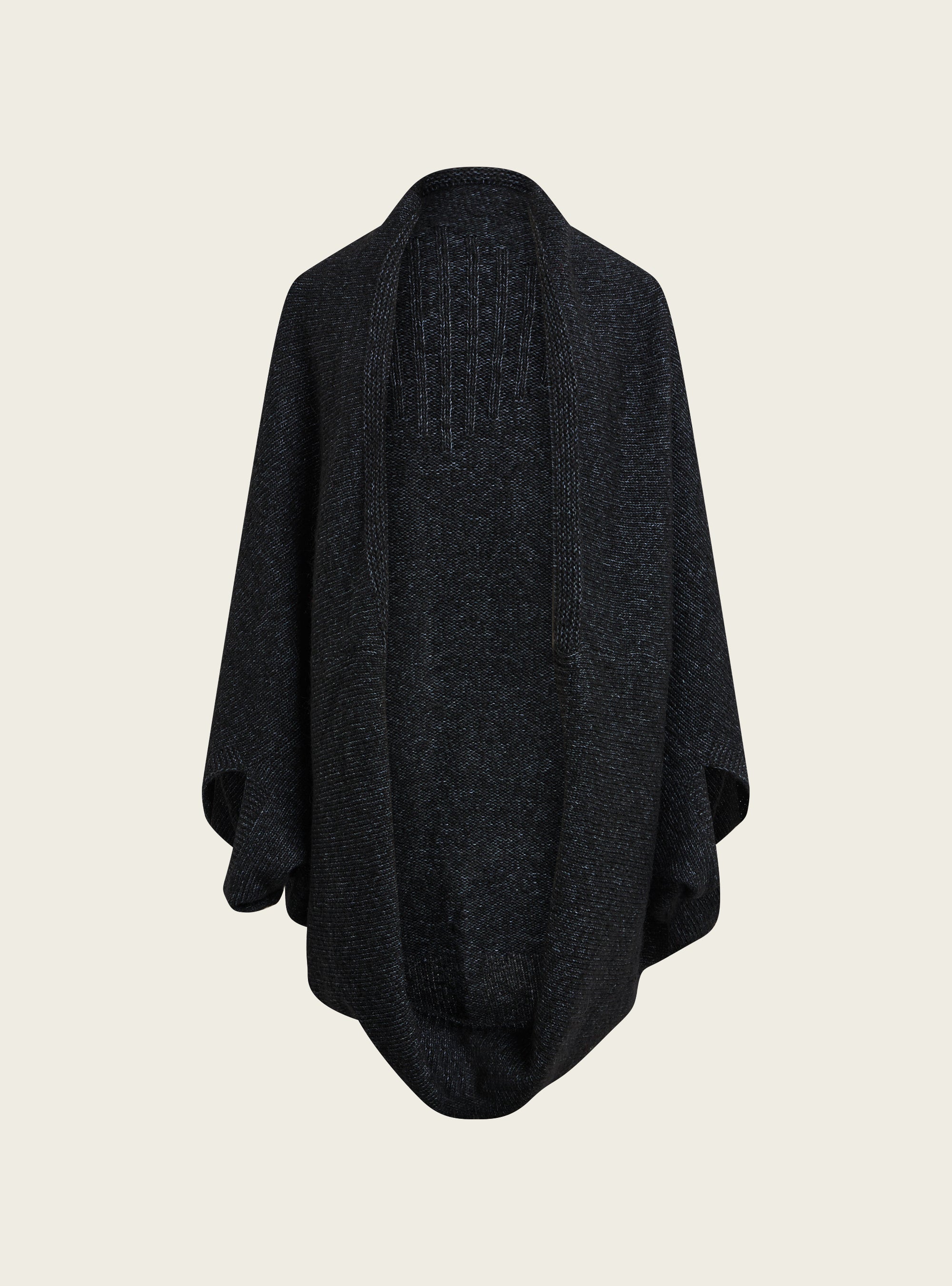 Cardigan sans manches en laine et coton acoté 