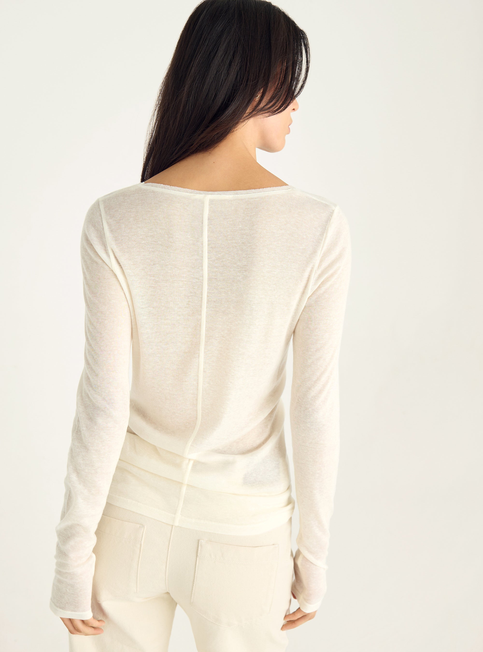 T-shirt manches longues en jersey Lyocell