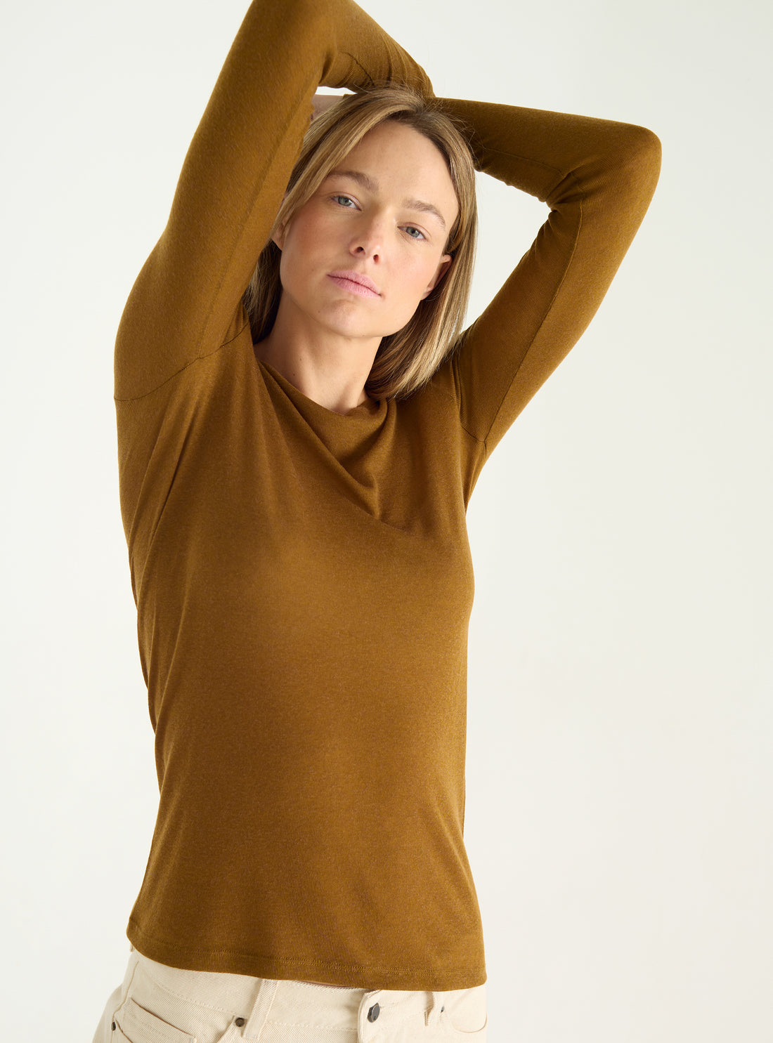 Long-sleeved Lyocell jersey T-shirt