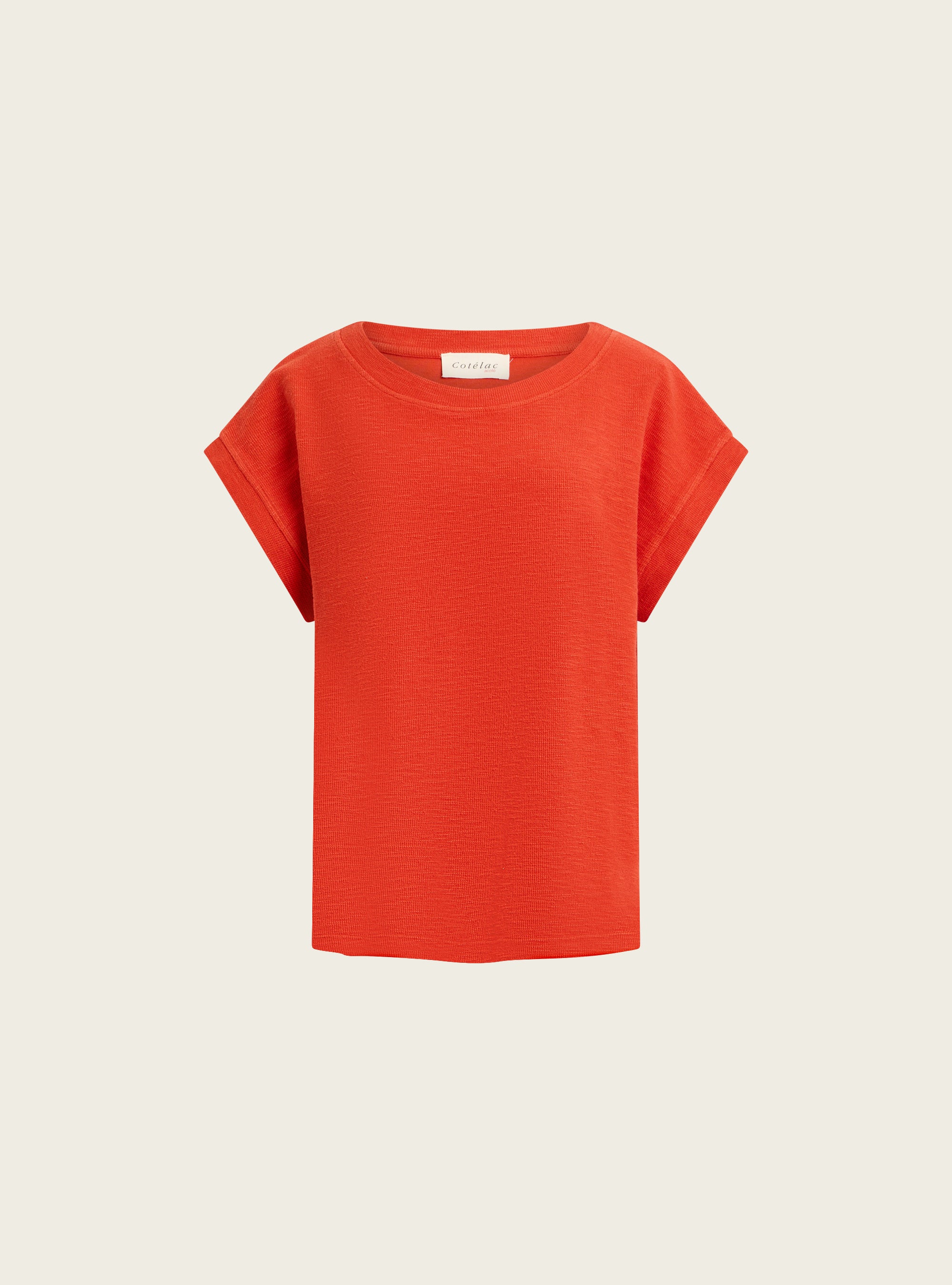 T-shirt ample en interlock flammé acoté 