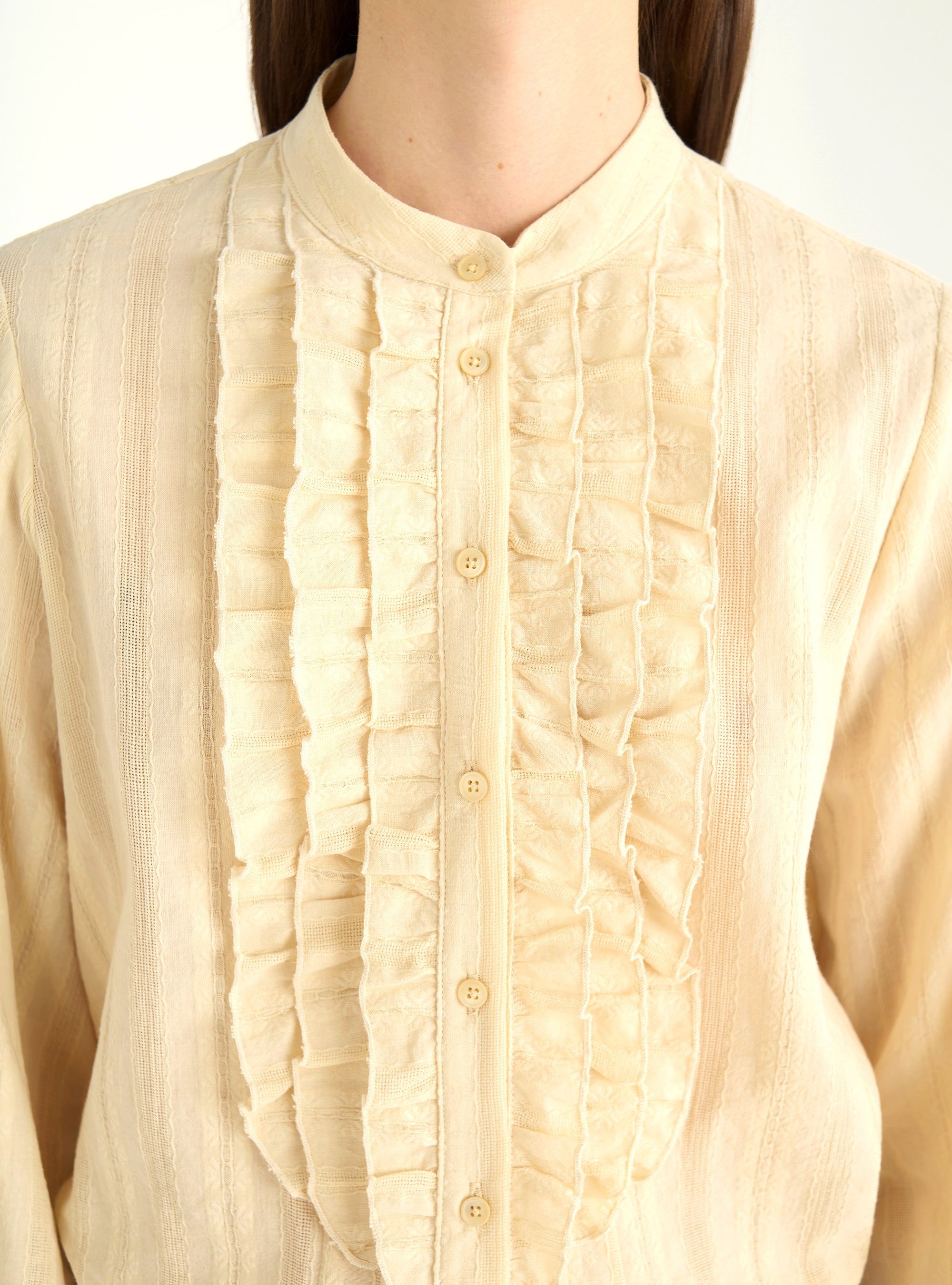 Openwork cotton shirt