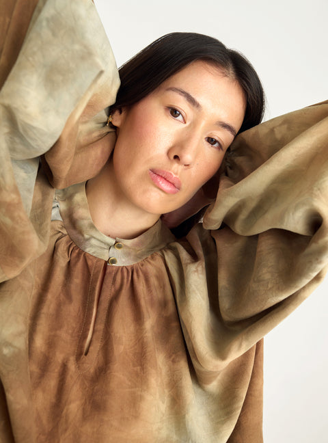 Straight viscose blouse