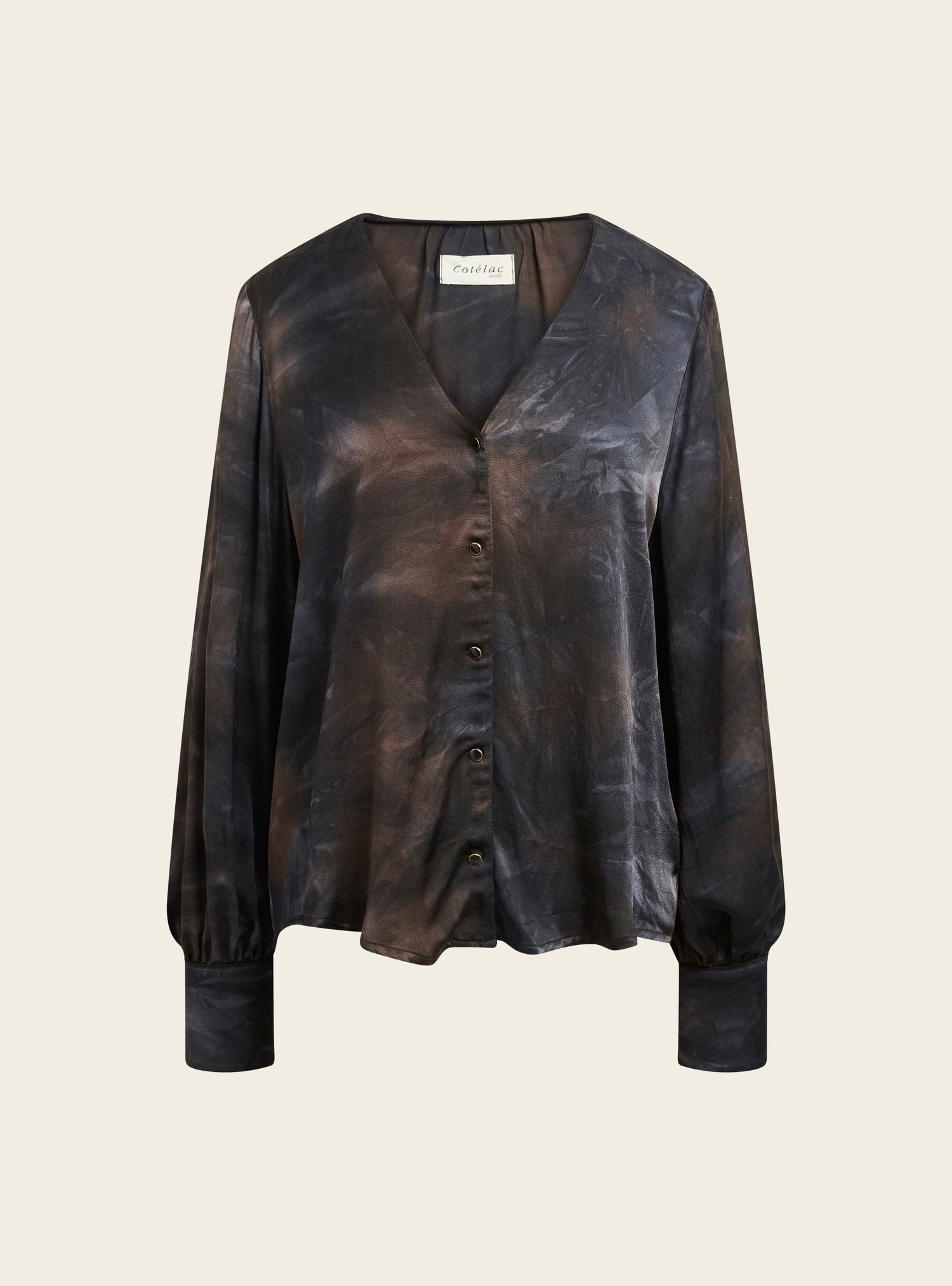 Blouse fluide imprimée acoté 