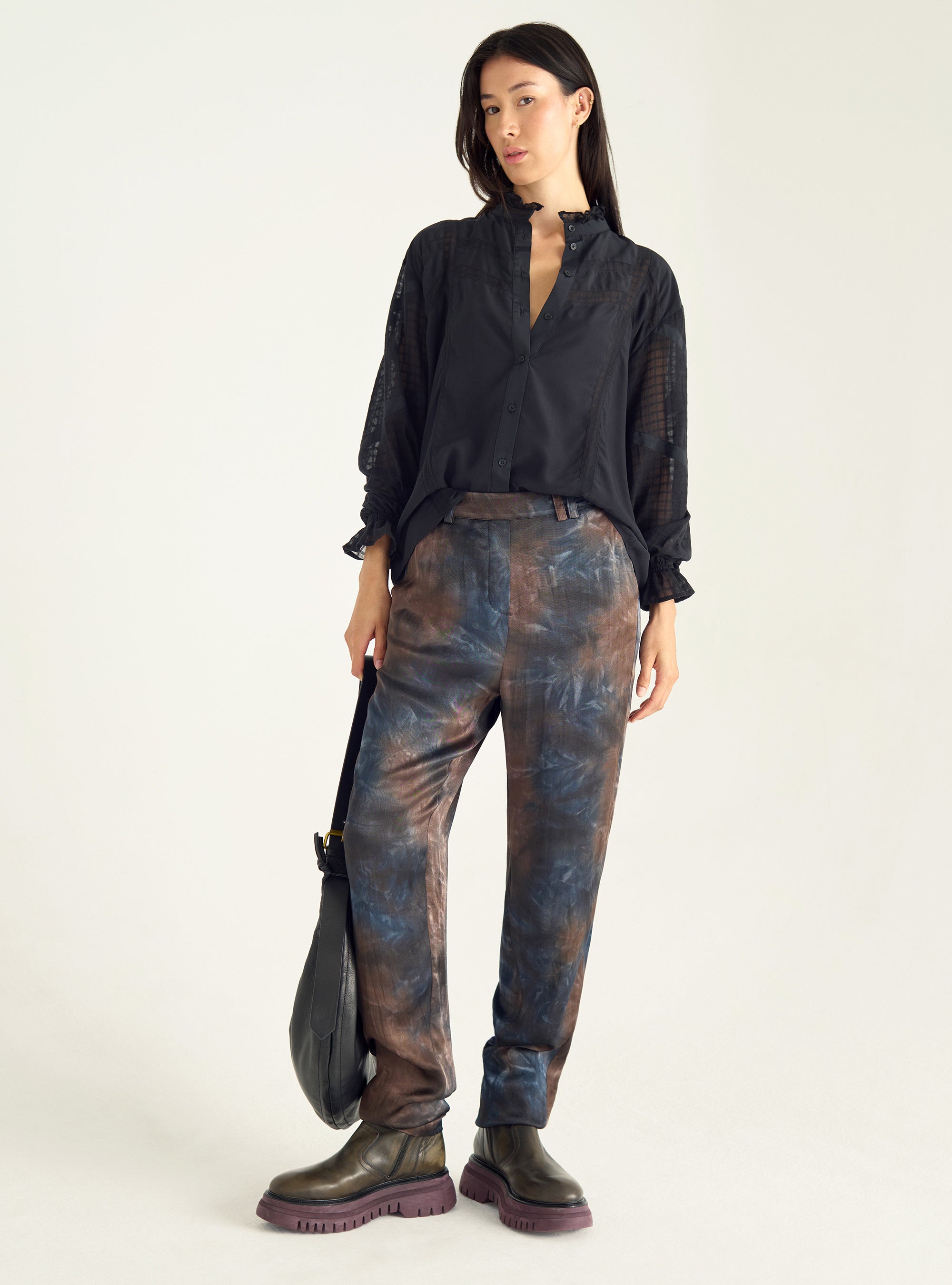 Printed flowing pants