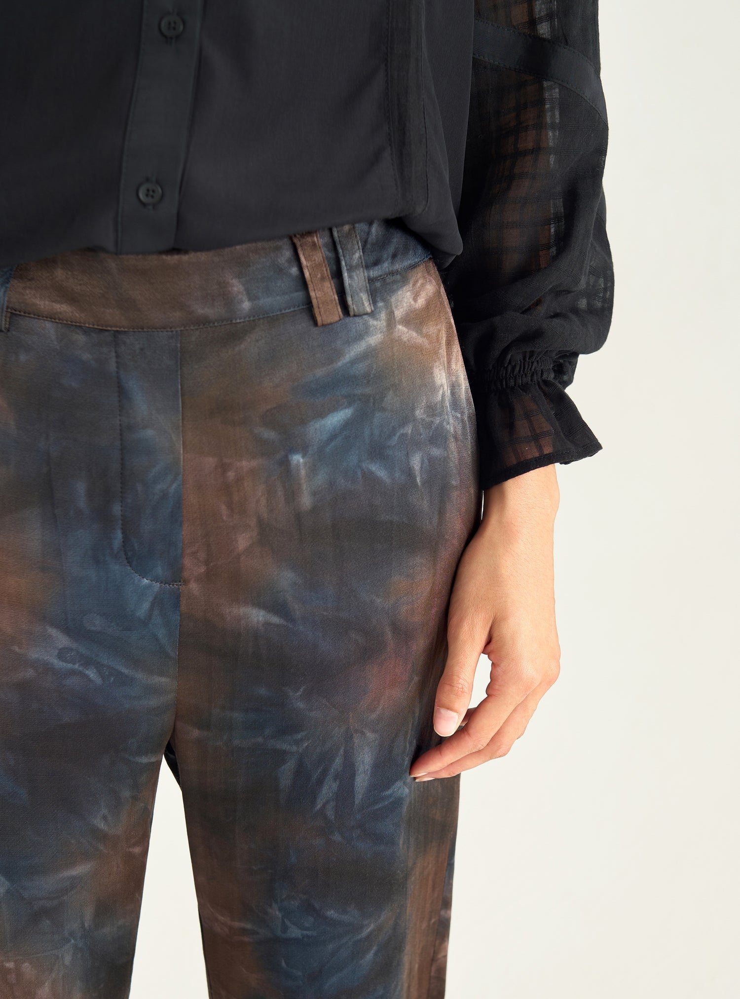 Printed flowing pants
