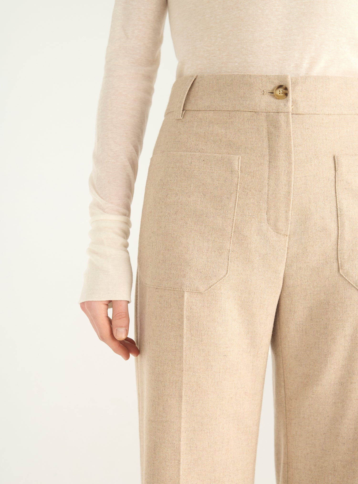 70er Jahre High-Waist-Hose