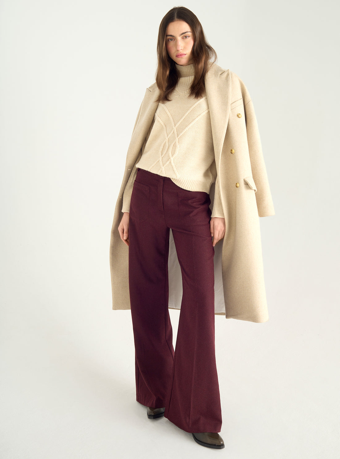 70er Jahre High-Waist-Hose