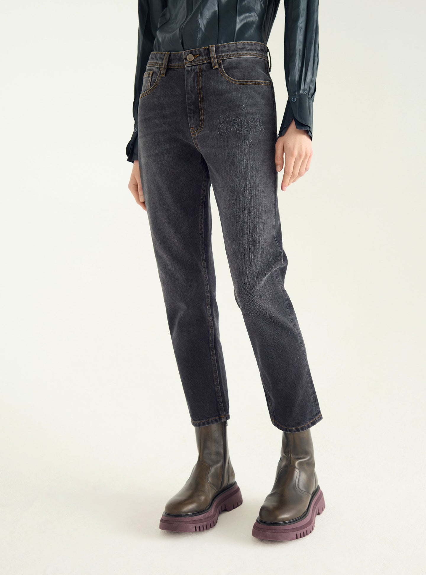 Jean slim stretch acoté 
