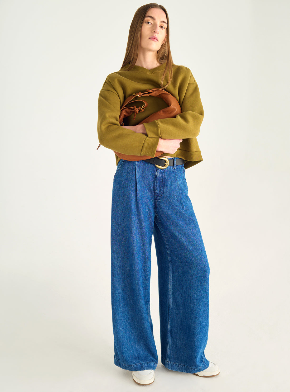 High-Waist-Jeans mit lockerer Passform aus Lyocell-Denim