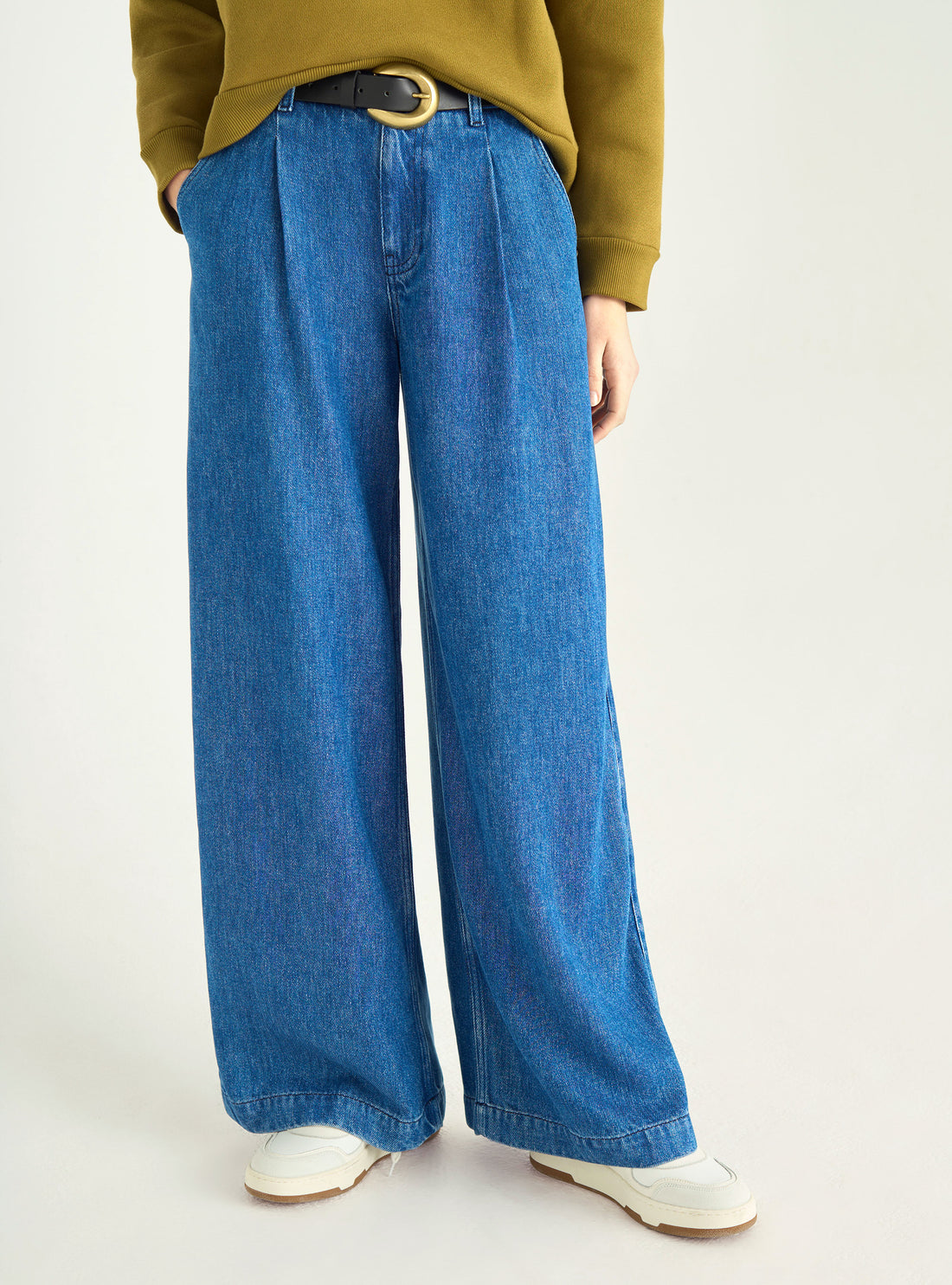 High-Waist-Jeans mit lockerer Passform aus Lyocell-Denim