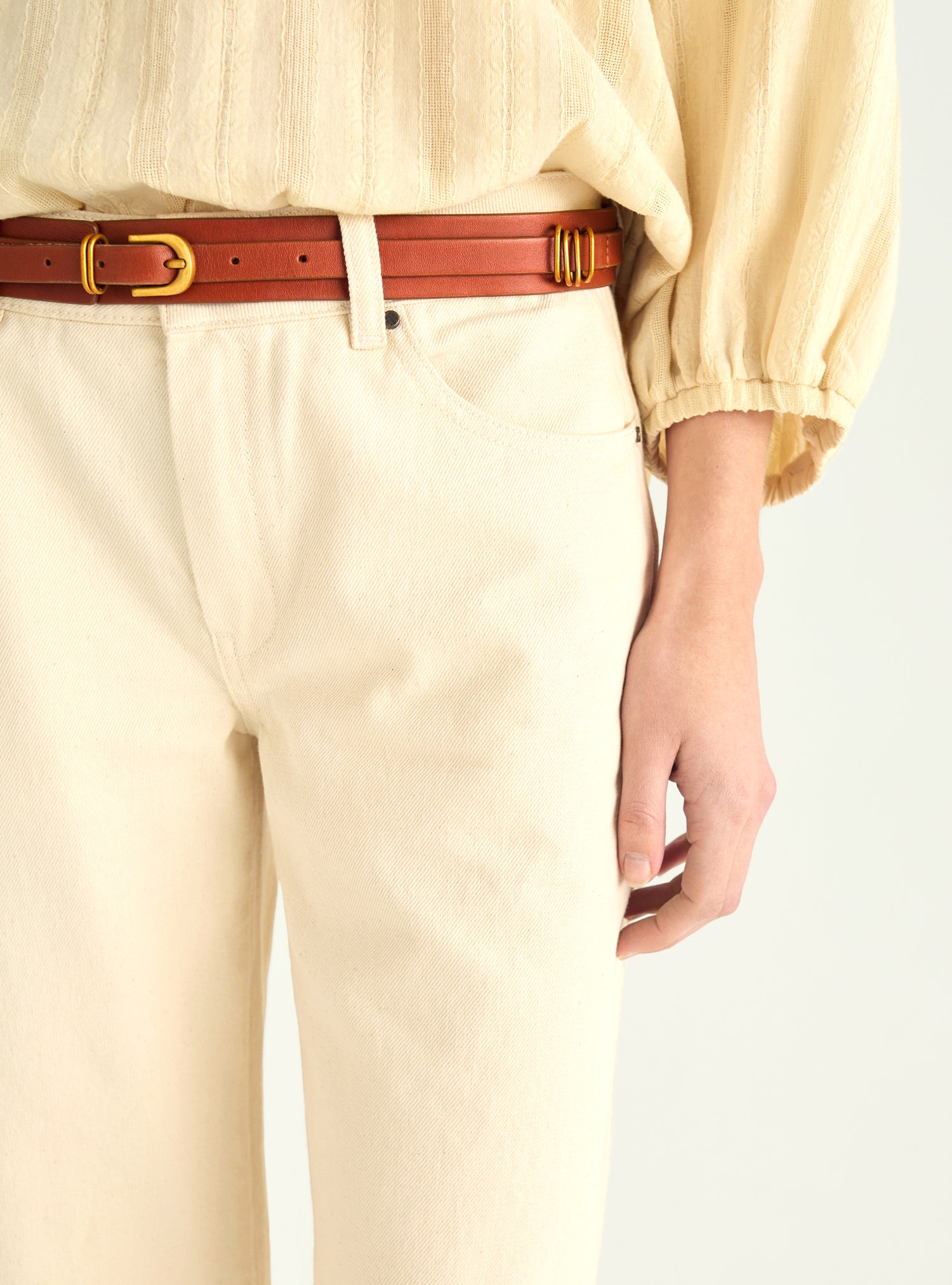 “Stray Cats” leather belt
