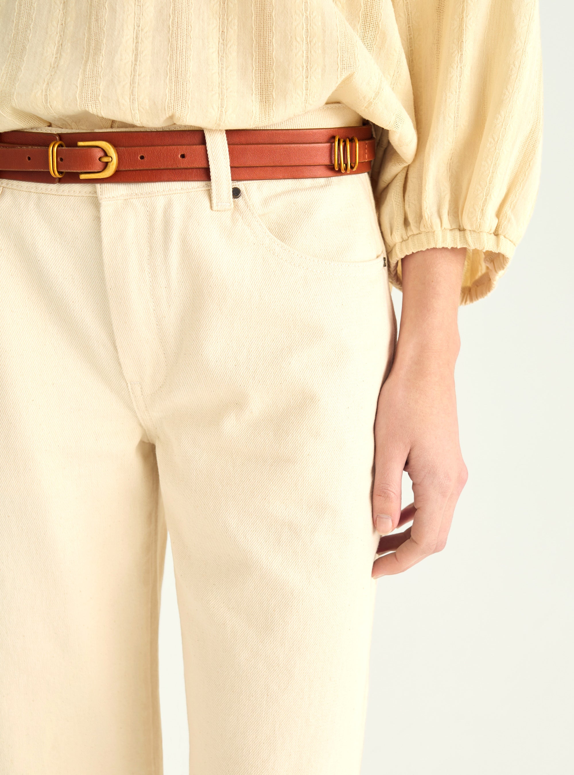 “Stray Cats” leather belt