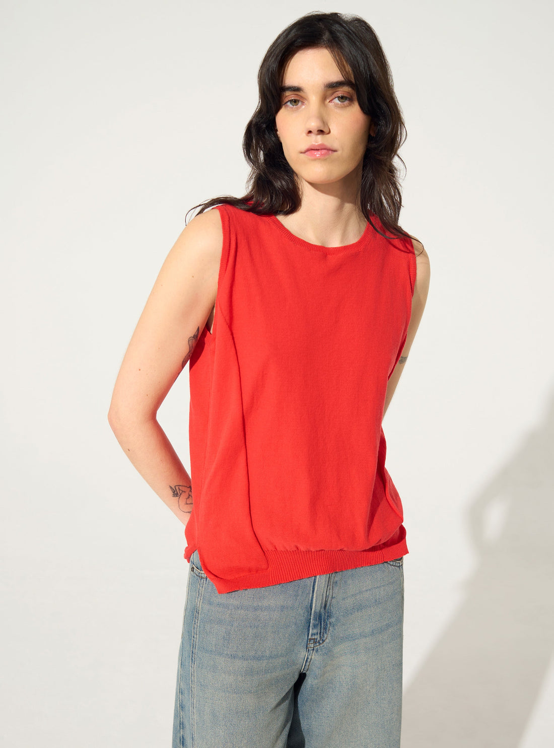 Débardeur en coton rouge