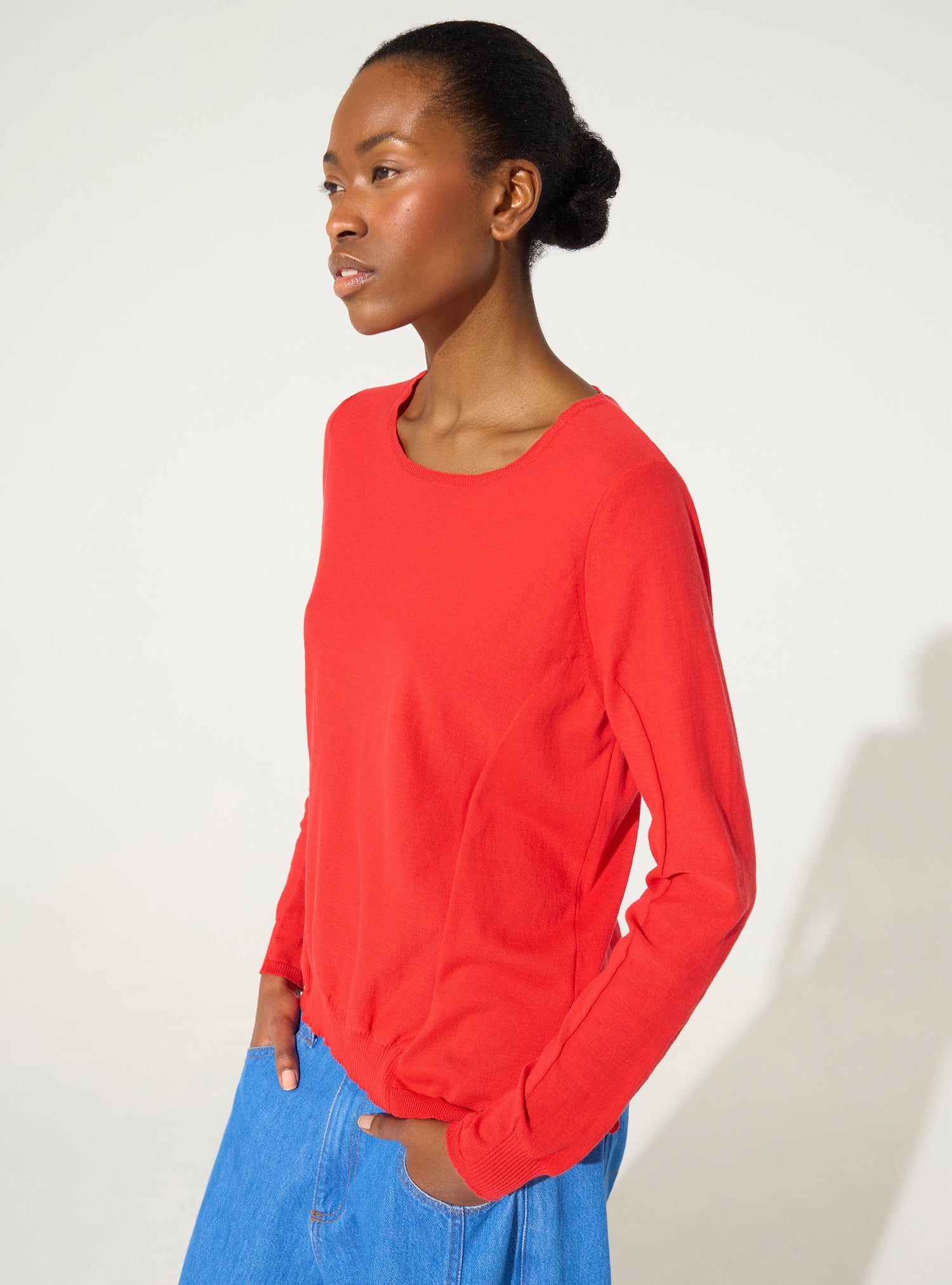Pull en coton rouge
