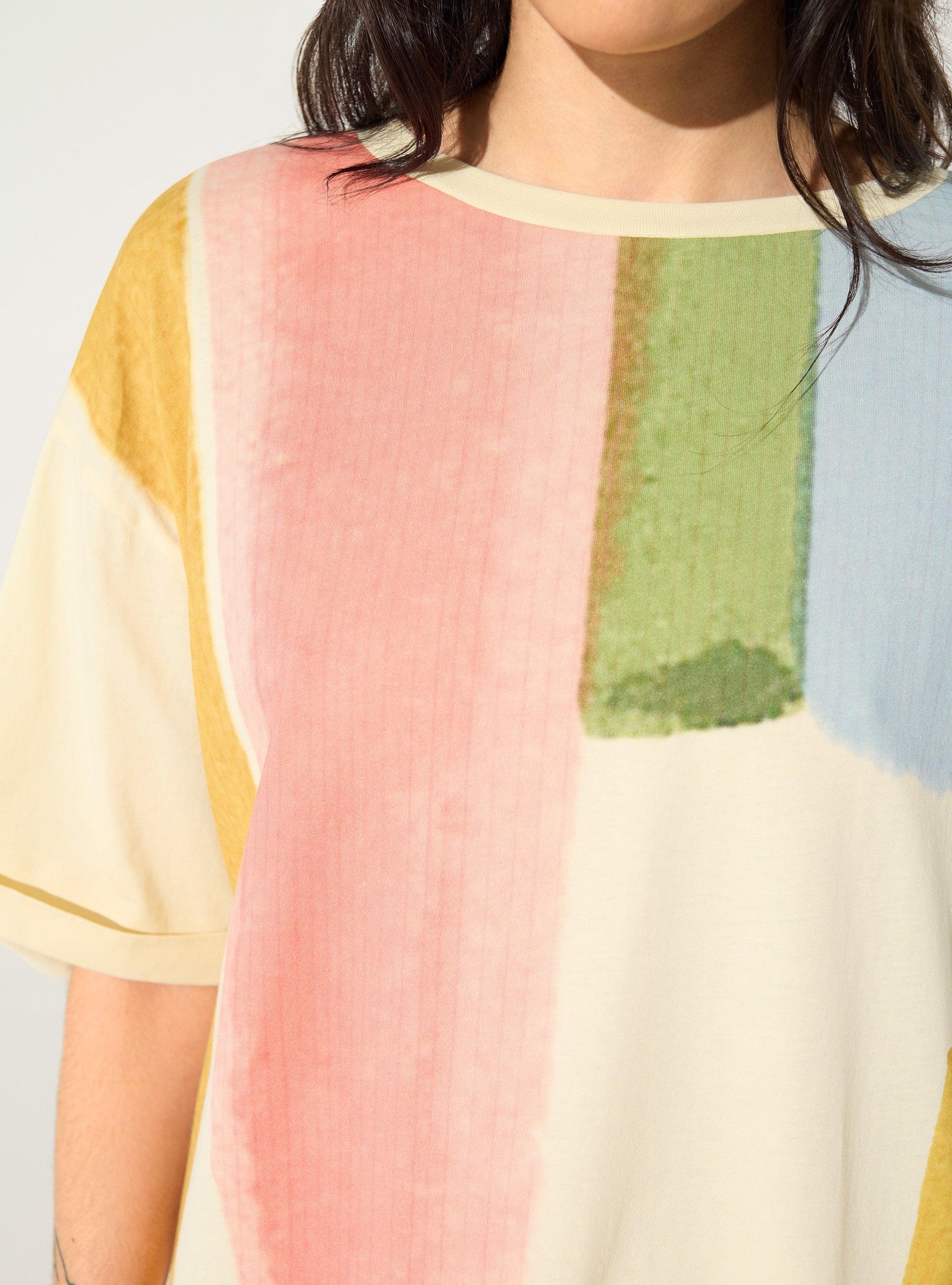 T-shirt imprimé maison en coton bio acoté 