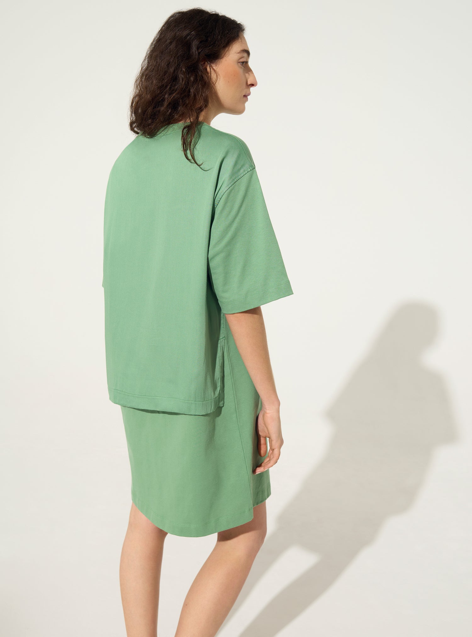 Green organic cotton t-shirt dress – Cotélac